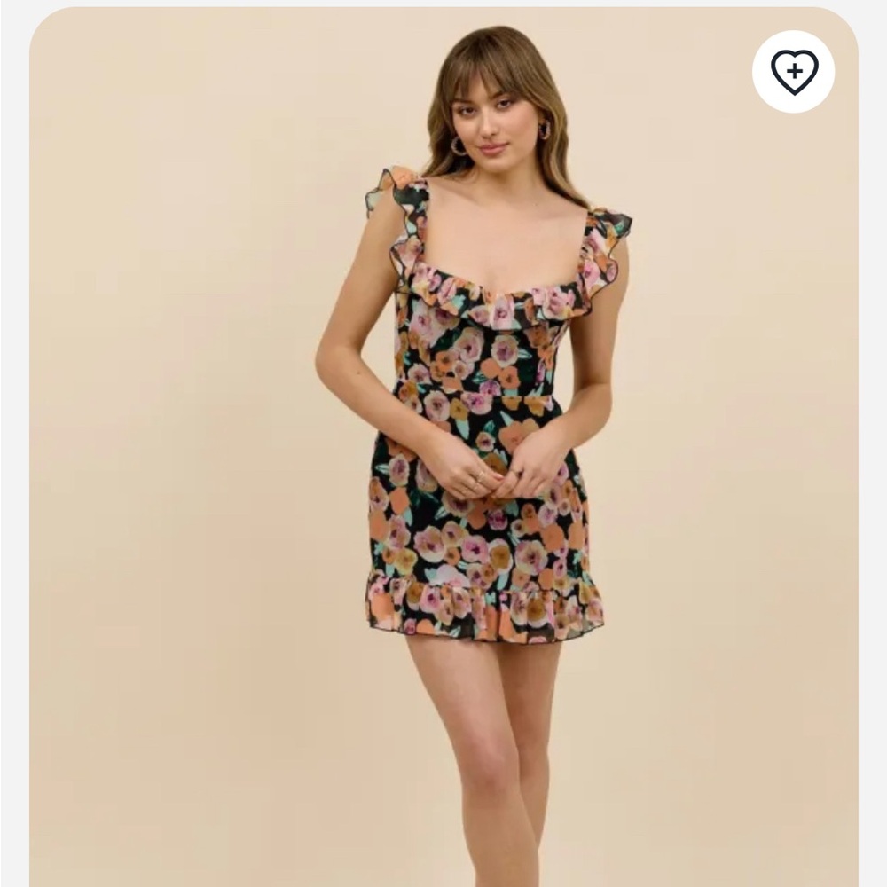 Floral Ruffle Mini Dress